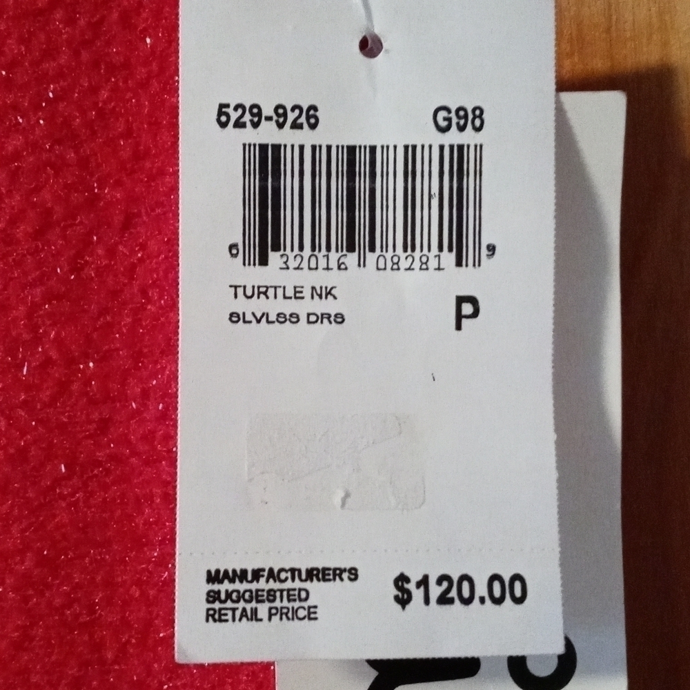 NWT MICA red party dress red turtleneck petite - Picture 5 of 12